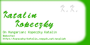 katalin kopeczky business card